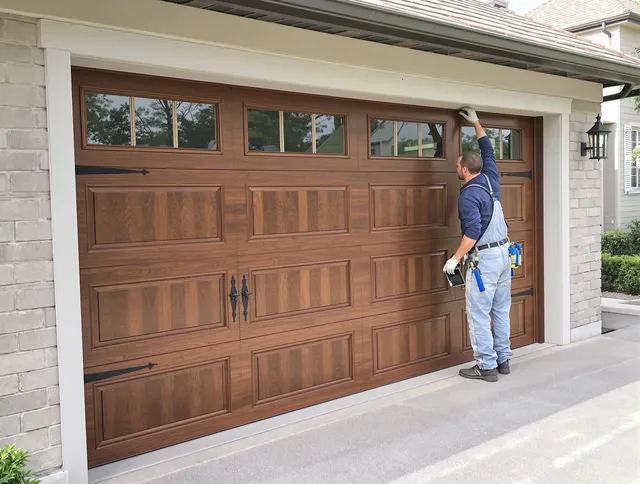 Custom garage door showcase by Fairview Park Garage Door Repair in Fairview Park